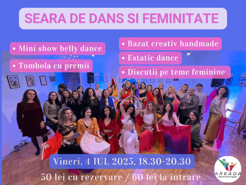 Seară feminină de dans, prietenie și bucurie – Vineri, 4 iulie, Cluj-Napoca