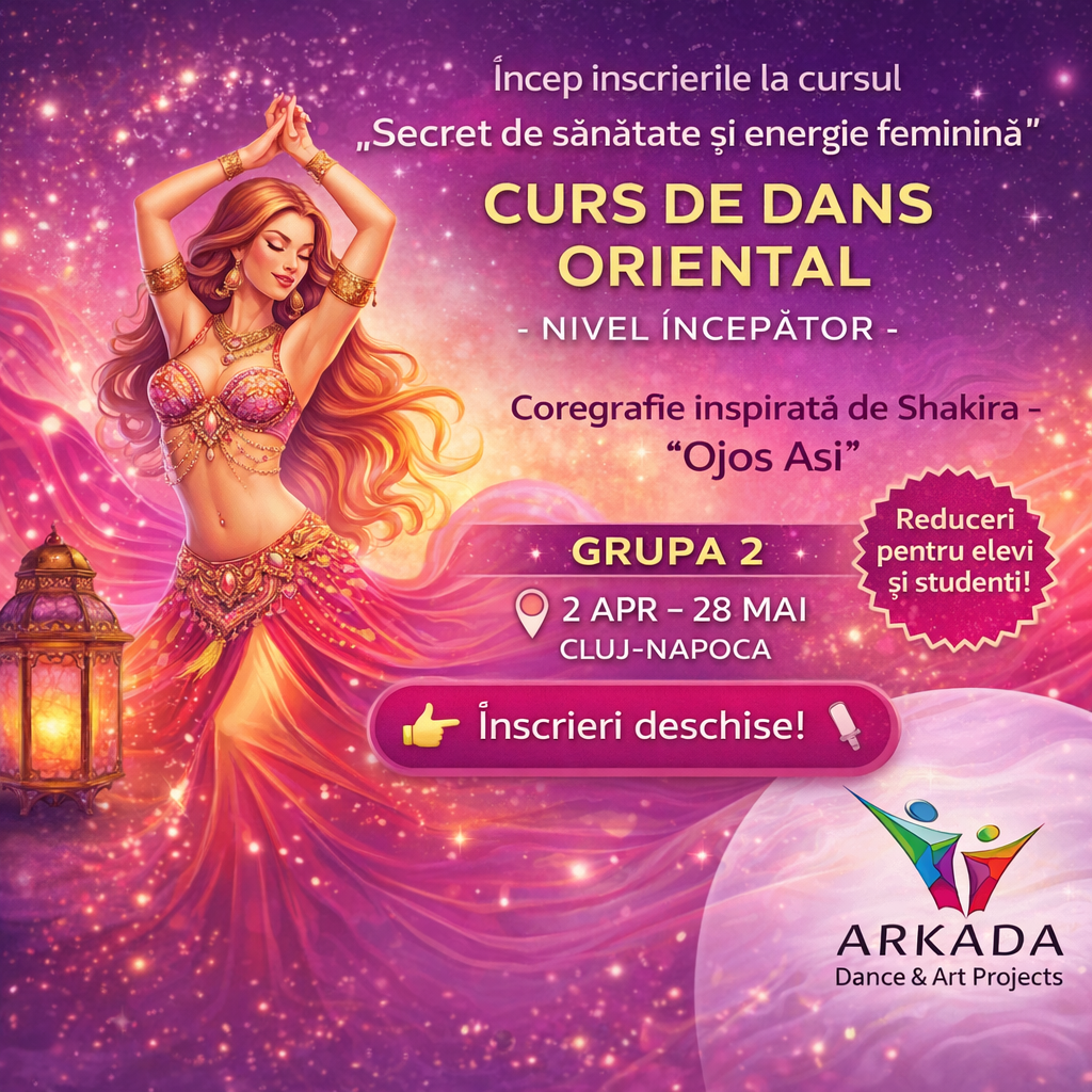 Curs NOU de Dans Oriental (Grupa 2) – Nivel Începător | ARKADA DANCE ART - Cluj Napoca